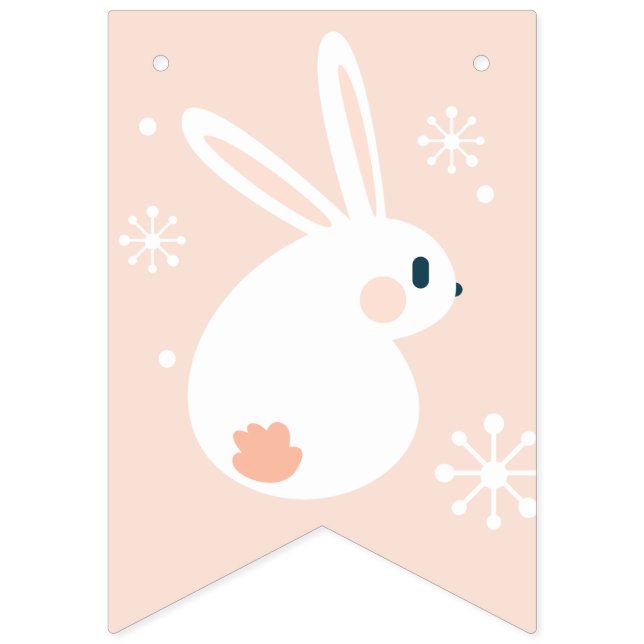 Happy Easter. Easter Bunny. Bunting Flags (First Flag)