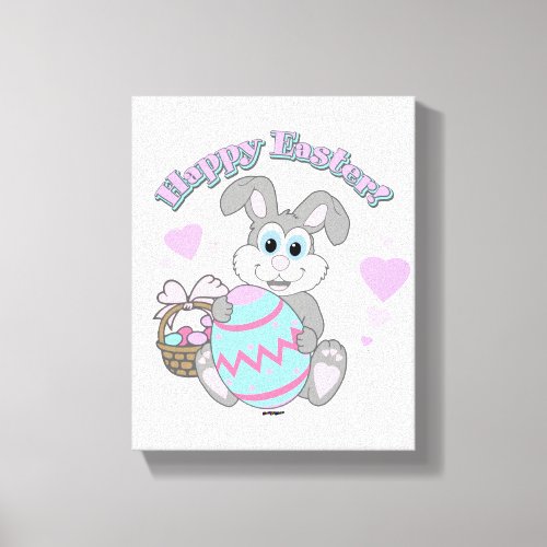 Happy Easter Easter Bunny Canvas Print