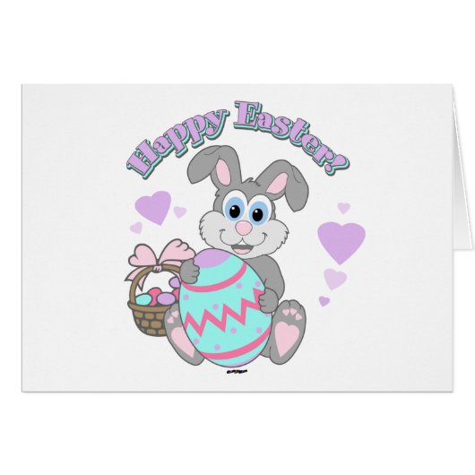 Happy Easter! Easter Bunny Cards (Front Horizontal)