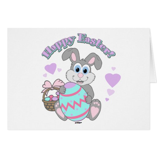 Happy Easter! Easter Bunny Greeting Card | Zazzle