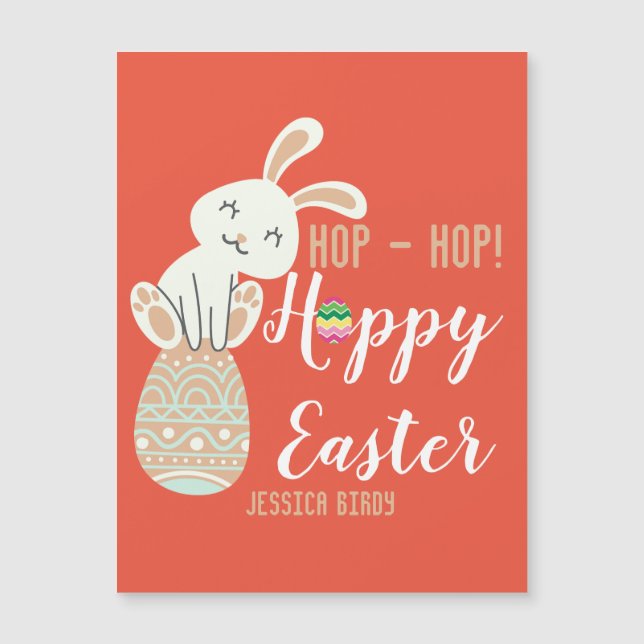  Happy Easter, easter bunny simple cute family  (Front)