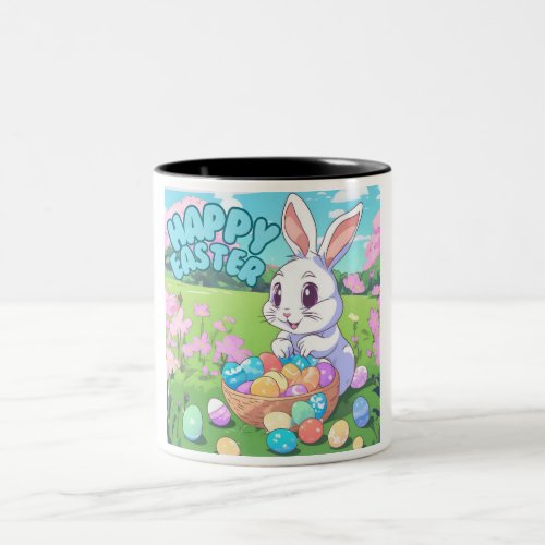 Happy Easter _ Easter Bunny Two_Tone Coffee Mug