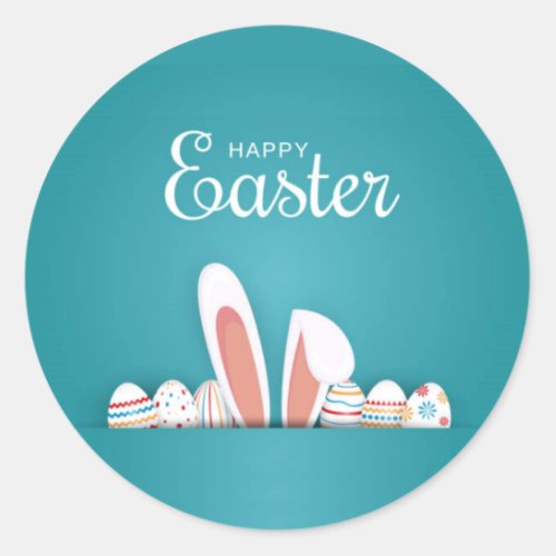 Happy Easter Easter Classic Round Sticker