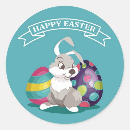 Happy Easter Easter Classic Round Sticker