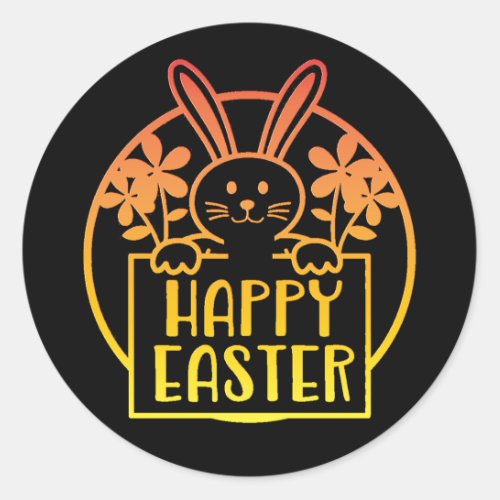 Happy Easter Easter Classic Round Sticker