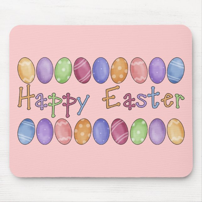 Happy Easter - Easter Egg Border Tees and Gifts Mouse Pad (Front)