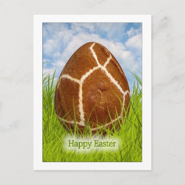 Happy Easter - Easter Egg -  Giraffe Skin Photo Holiday Postcard (Front)