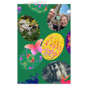 Happy Easter, Easter Eggs w/3 Photos Card