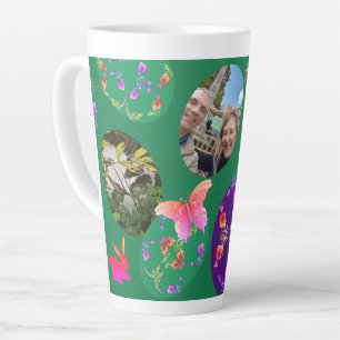 Happy Easter, Easter Eggs w/3 Photos  Latte Mug