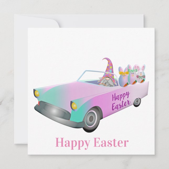Happy Easter Easter Gnome Card (Front)