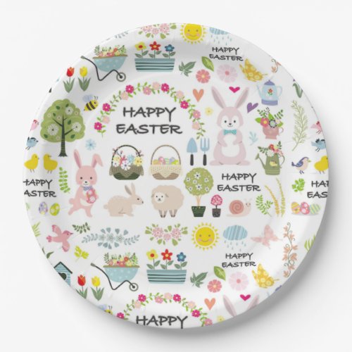 Happy Easter Easter Paper Plates