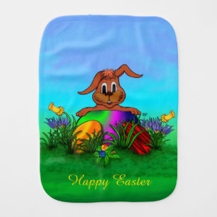 Happy Easter! Easter Rabbit Baby Burp Cloth