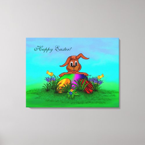 Happy Easter Easter Rabbit Canvas Print