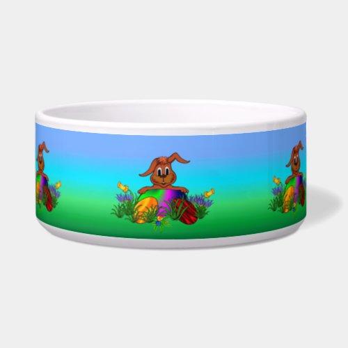 Happy Easter Easter _ Rabbit  Eggs Bowl