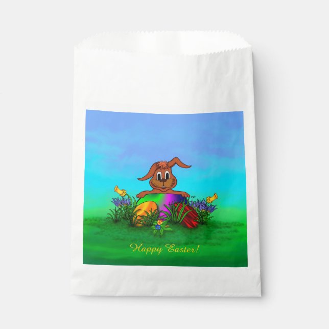 Happy Easter! Easter Rabbit Favor Bag (Front)