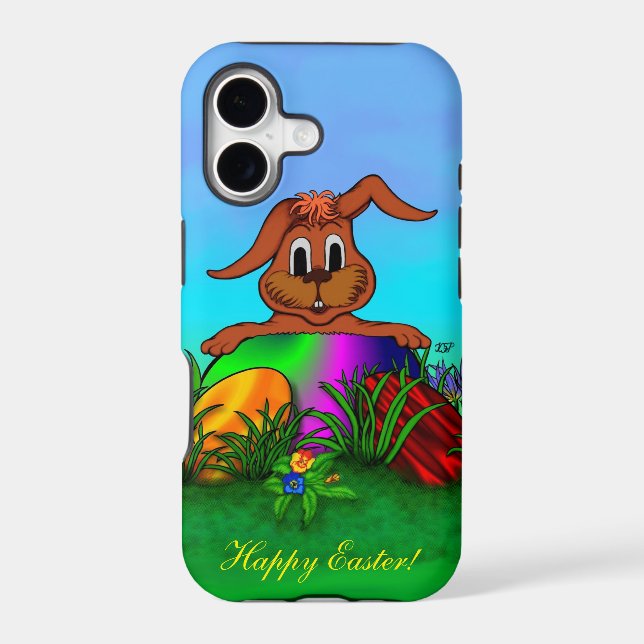 Happy Easter! Easter Rabbit Iphone Case (Back)