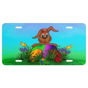 Happy Easter! Easter Rabbit License Plate