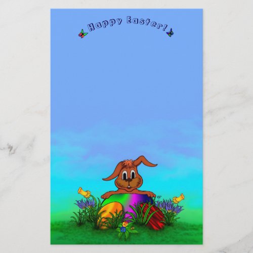 Happy Easter Easter Rabbit Stationery