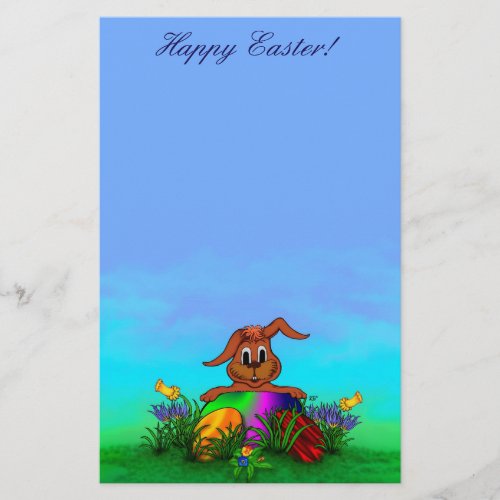 Happy Easter Easter Rabbit Stationery