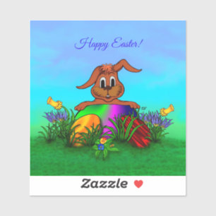 Happy Easter! Easter Rabbit Sticker