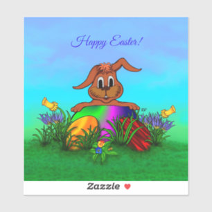 Happy Easter! Easter Rabbit Sticker