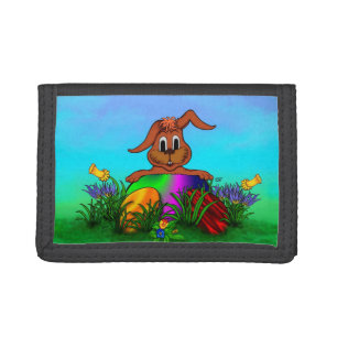 Happy Easter! Easter Rabbit Tri-fold Wallet