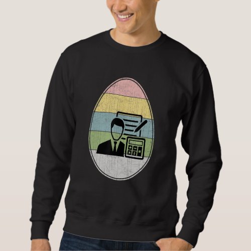 Happy Easter Egg Accountant Graphic Easter Day Acc Sweatshirt