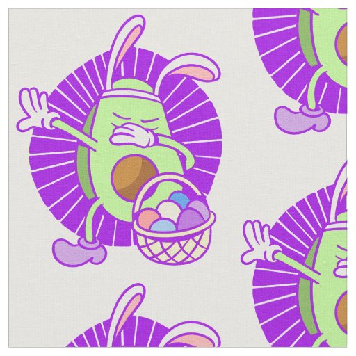 happy Easter Egg avocado Bunny funny dabbing Fabric