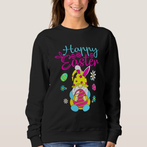 Happy Easter Egg Basket Bunny Ears 1 Sweatshirt