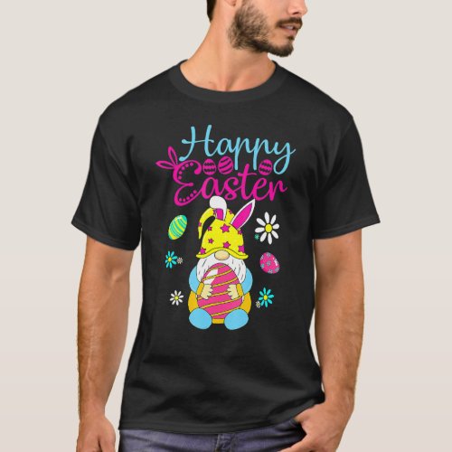 Happy Easter Egg Basket Bunny Ears 3 T_Shirt