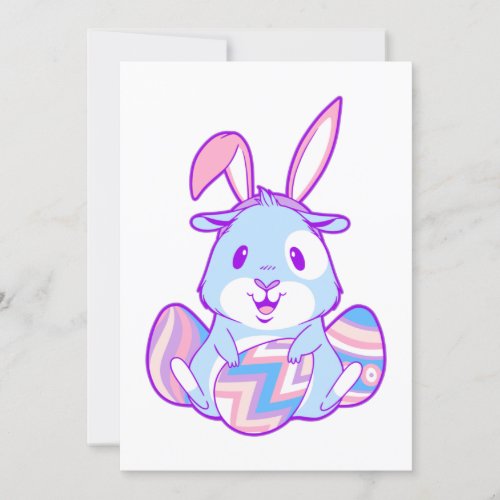 happy Easter Egg Bunny guinea pig Invitation