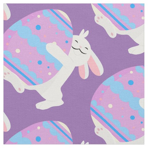 happy Easter Egg Bunny rabbit Fabric