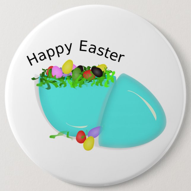 "HAPPY EASTER" EGG BUTTON (Front)