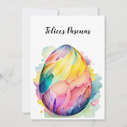Happy Easter Egg Card Design In Spanish