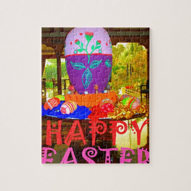 Happy Easter Egg Centerpiece for Spring Jigsaw Puzzle (Vertical)