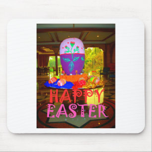 Happy Easter Egg Centerpiece for Spring Mouse Pad