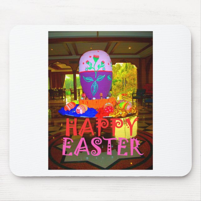 Happy Easter Egg Centerpiece for Spring Mouse Pad (Front)