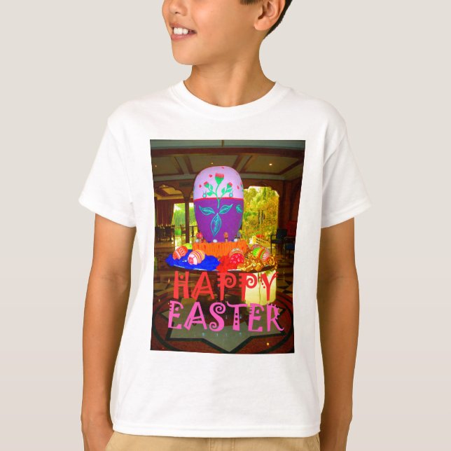 Happy Easter Egg Centerpiece for Spring T-Shirt (Front)