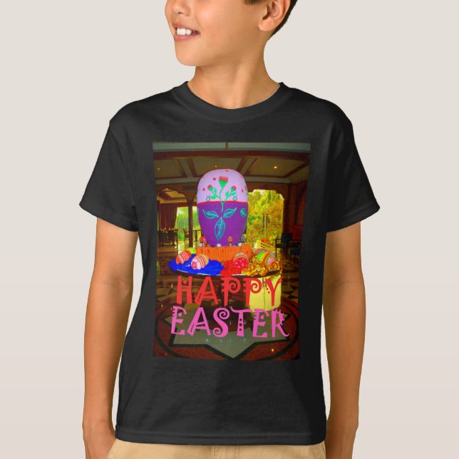 Happy Easter Egg Centerpiece for Spring T-Shirt (Front)