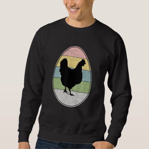 Happy Easter Egg Chicken Graphic  Easter Day Chick Sweatshirt