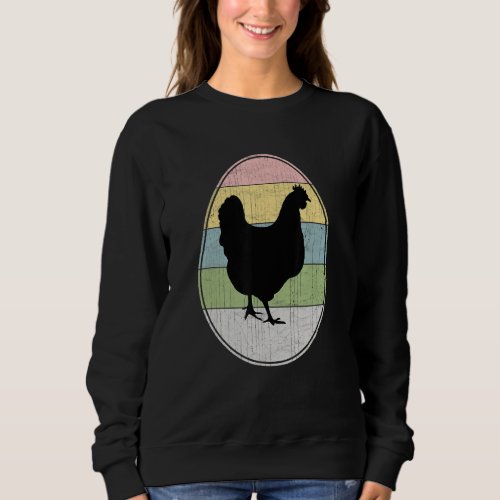 Happy Easter Egg Chicken Graphic  Easter Day Chick Sweatshirt