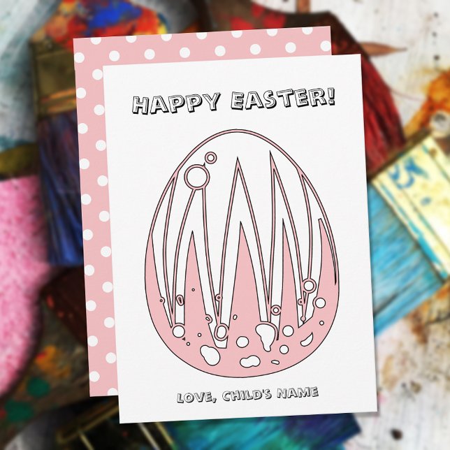 Happy Easter Egg Child's Coloring Page (Creator Uploaded)