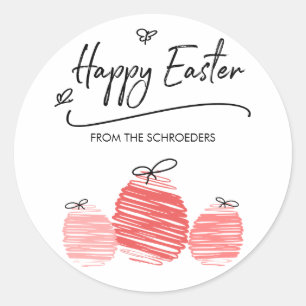 Happy Easter Egg Doodle Sticker