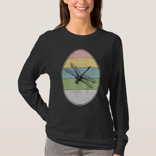 Happy Easter Egg Dragonfly Graphic Cool Easter Day T_Shirt