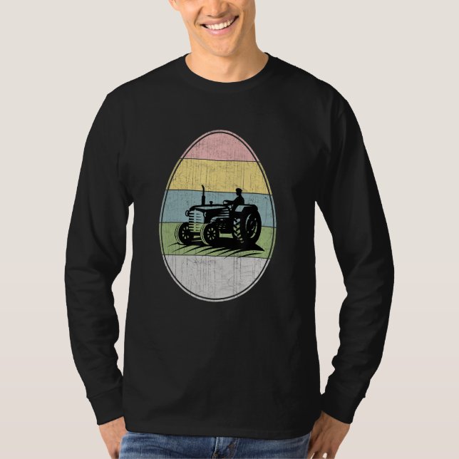 Happy Easter Egg Farmer Graphic  Easter Day Farmer T-Shirt (Front)