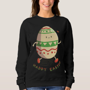 Happy Easter Egg For Women Graphic Egg Summer Prin Sweatshirt