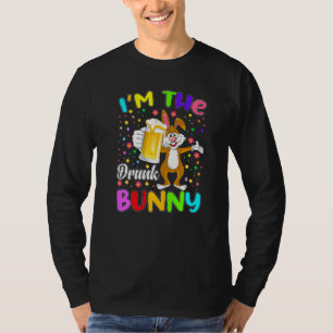 Happy Easter Egg Funny Bunny Beer Wine Drinking T-Shirt