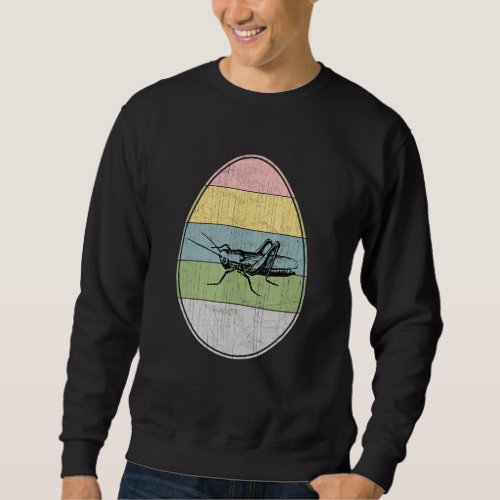 Happy Easter Egg Grasshopper Graphic Easter Day Gr Sweatshirt