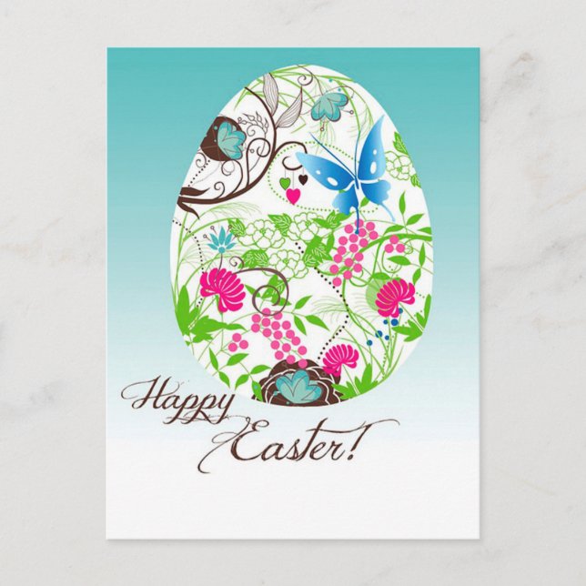 Happy Easter Egg Holiday Postcard (Front)
