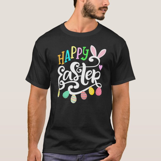 Happy Easter Egg Holiday T-Shirt (Front)